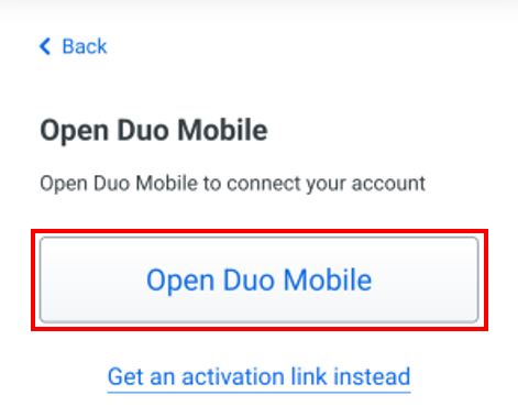 Prompt box to open the app